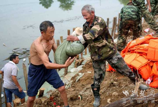 軍民協(xié)防，保衛(wèi)家園。20160713省武警部隊(duì)馳援高橋河河頭村截流港潰口。_副本.jpg